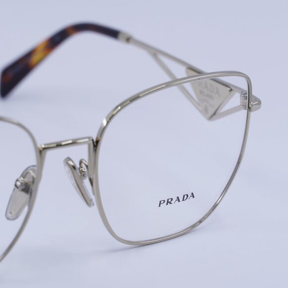 Prada PRA54VD ZVN1O1 Eyeglasses Gold 55mm Butterfly Frame - Picture 4 of 10